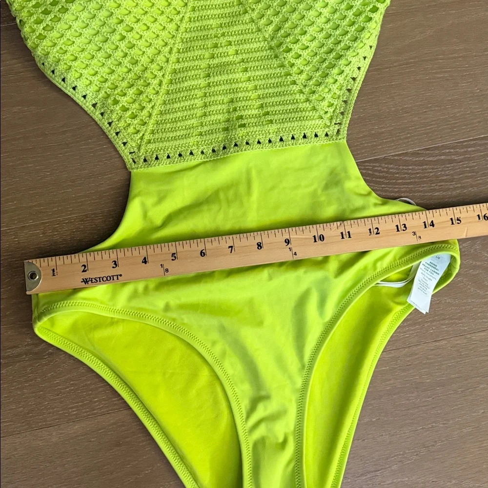 NWT Aerie Crochet Halter Cheeky Cutout One Piece | L